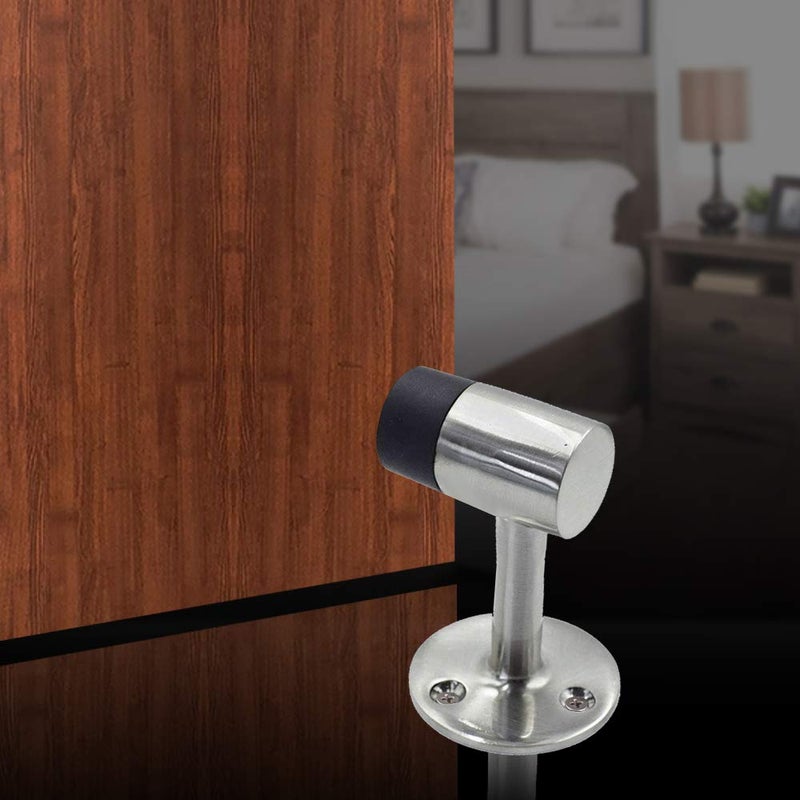 PHITUODA 3 Inch / 75mm Heavy Duty Floor Stop, Door Stopper Stainless Steel Brushed Nickel - Pack of 2 - Image 4